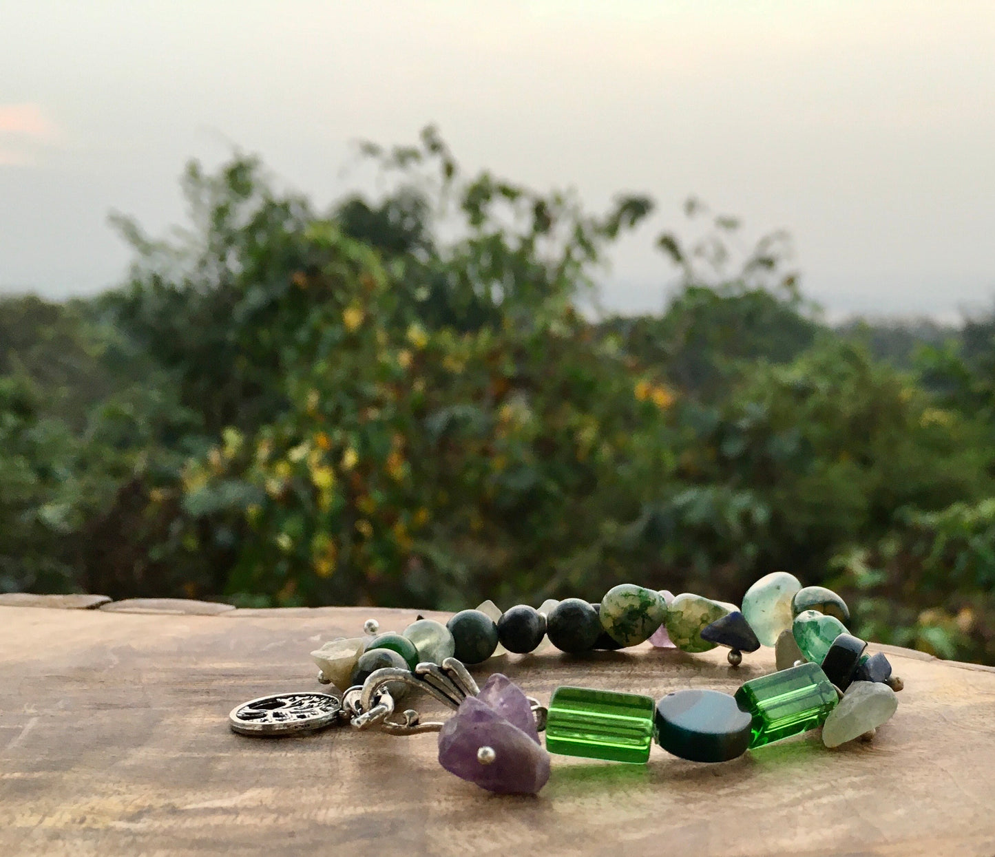 May this multi crystal bracelet with serpentine,dragon vein agate,moss agate, Prehnite,clear Quartz, amethyst, obsidian,green aventurine and tigers eye, remind you tBraceletsSpectakHarvesting Love