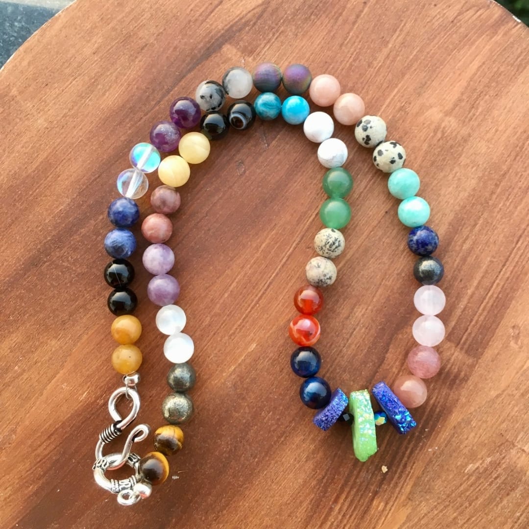 Celestial Harmony Multi-Crystal Necklace