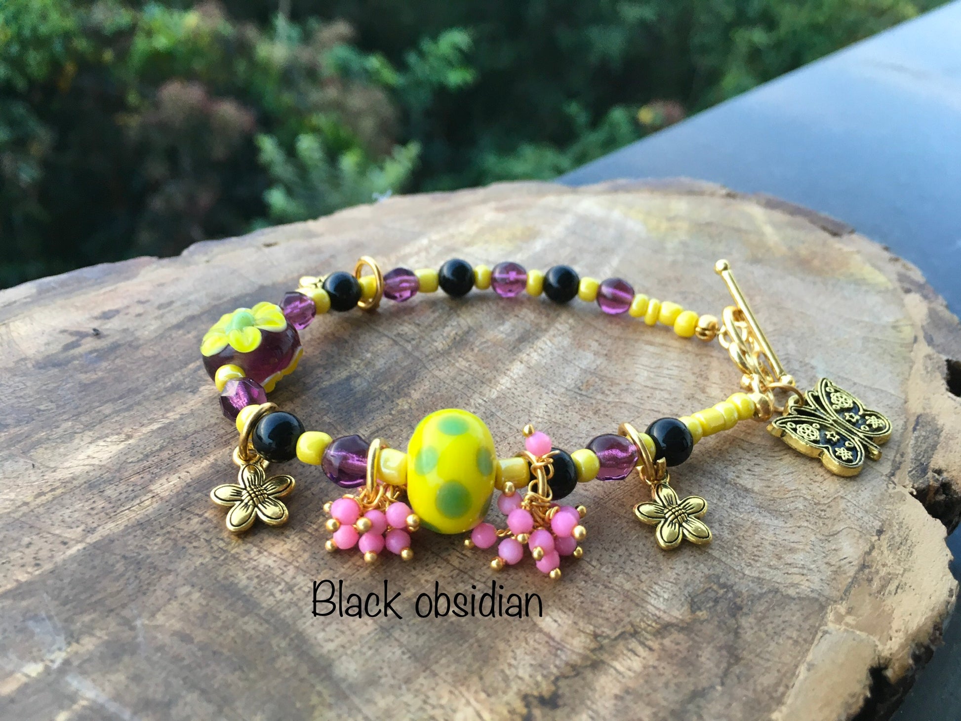 May this obsidian bracelet, absorb, block and transform all negative energies around you. Obsidian is believed to be a stone of grounding and clarity. It helps to coBraceletsSpectakLemon Sorbet