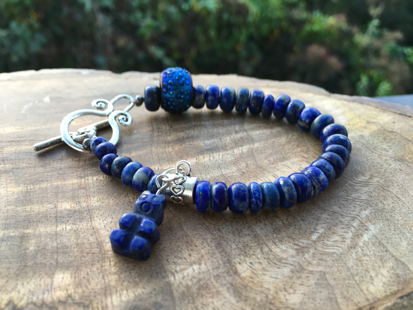May this Lapis Lazuli bracelet with it’s super cute lapis bear charm , teach you to love yourself unconditionally. This powerful crystal is known for its luck acquirBraceletsSpectakBearamy