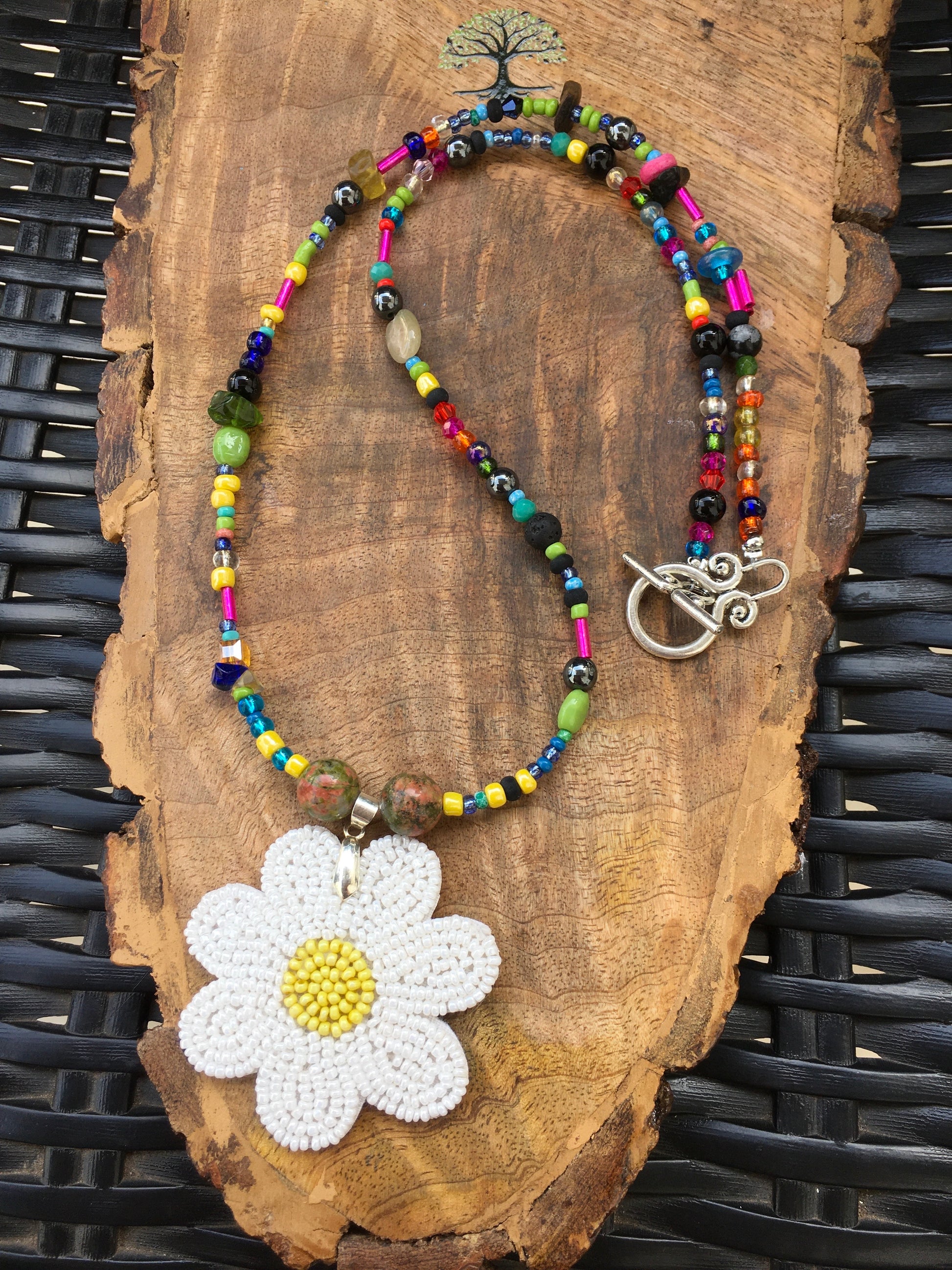 May this multi crystal necklace with Unakite,serpentine,hematite obsidian and spider web Jasper connect with the universal energies and amplify your intentions to maNecklacesSpectakFlowering