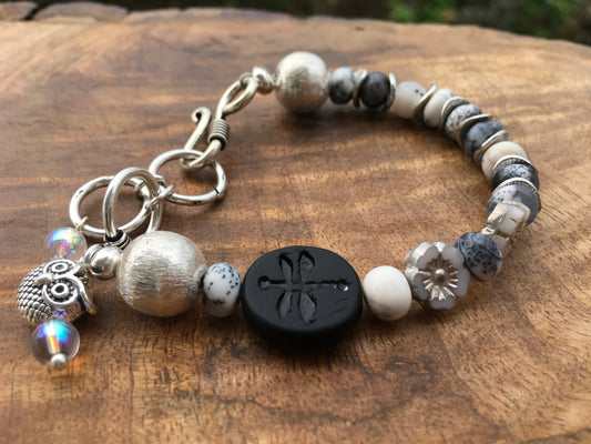 Spiritual healing is what dendritic opal is most famous for. May this bracelet with Australian opals increase your spiritual awareness, bringing greater intuition anBraceletsSpectakShamanic Explorations