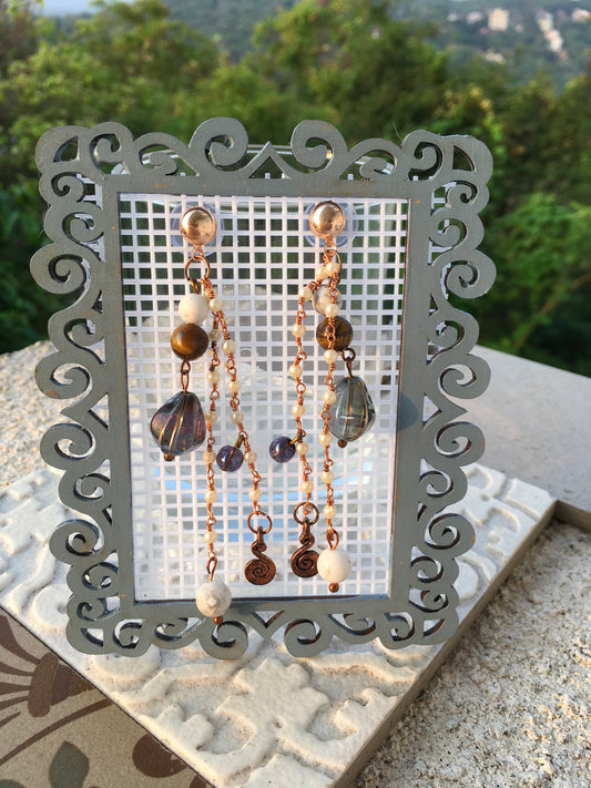 Howlite absorbs your anger and any anger that is directed towards you. It is connected with your third eye and crown chakra thus it formulates ambitions, both spiritEarringsSpectakMoonlight Magic