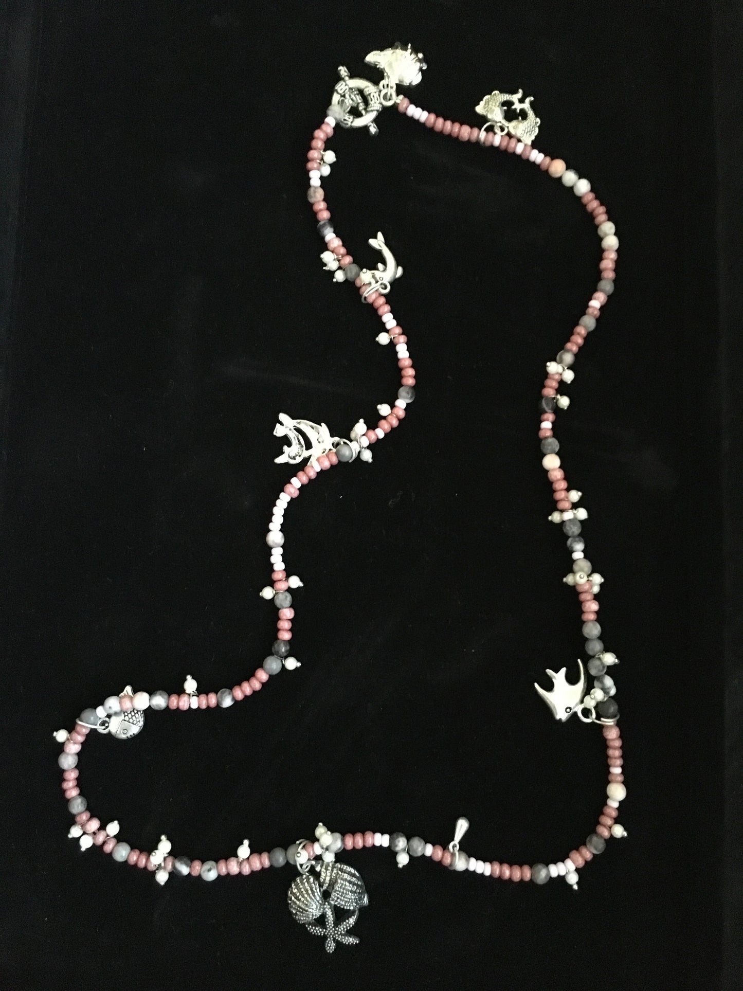 May this ocean themed jasper necklace transport you to the sunny beaches of goa. Dive into the depths of serenity, and connect with the oceans energy, embracing peacNecklacesSpectakCoastal Charm