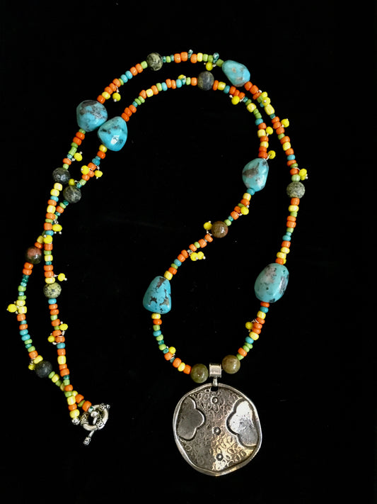 May this turquoise and jasper necklace bring balance, grounding and healing to all aspects of your life. Allow it to aid in releasing negativity, reducing stress andNecklacesSpectakAfrican Harmony