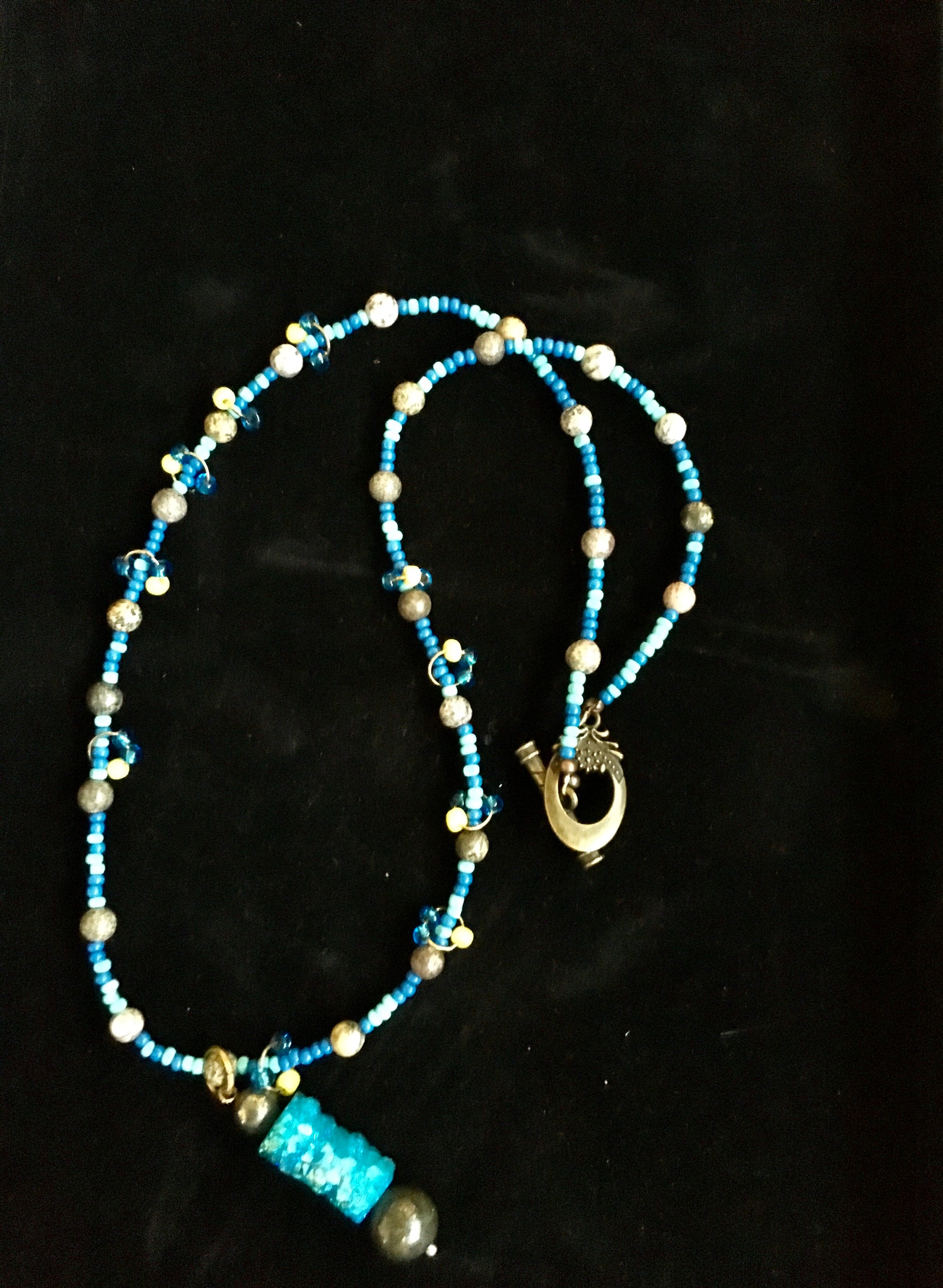 Float into serenity with this celestial jasper and Solar Quartz necklace. As the earthy stability of jasper grounds your spirit, the radiance of the Solar Quartz illNecklacesSpectakEthereal Bliss