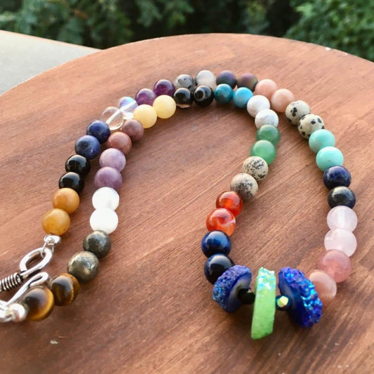 Celestial Harmony Multi-Crystal Necklace